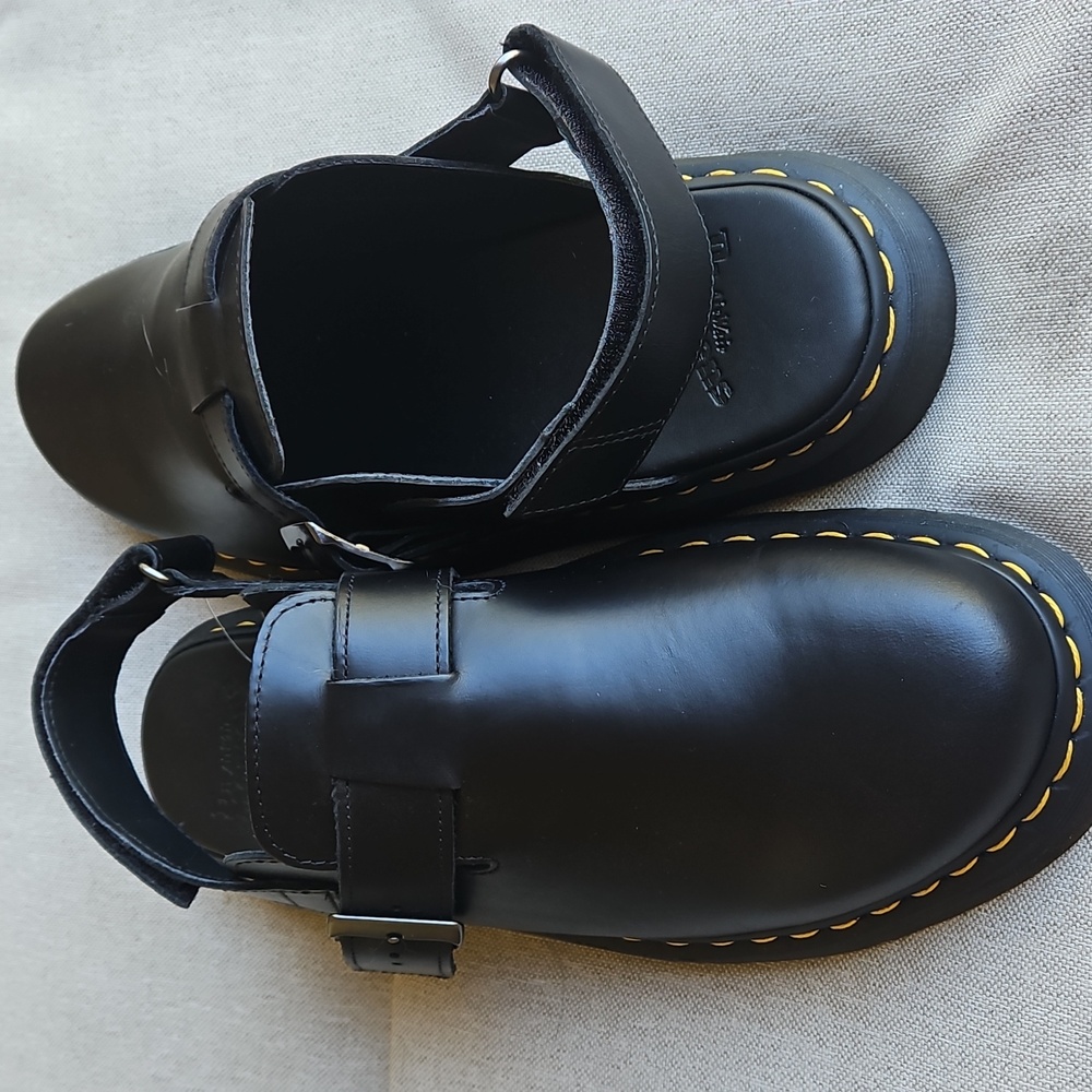 Dr Martens Jorge II Black Leather Slingback Mules Shoes Men's 12